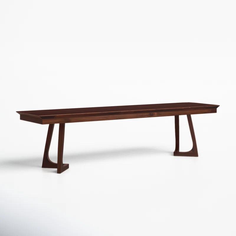 Farran Mid-Century Modern Solid Walnut Bench