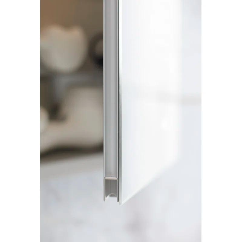 Modern 30" Classic Gray Frameless Medicine Cabinet with Interior Mirror