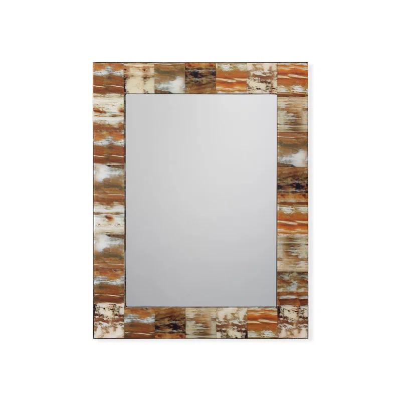 Wood Flat Wall Mirror