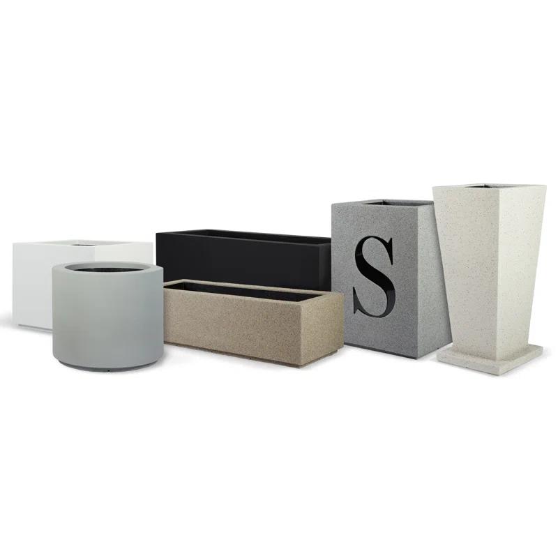 Sandstone Granite Extra Large Rectangular Polymer Planter
