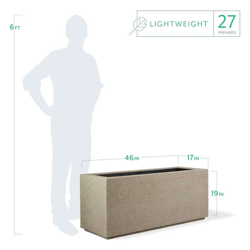 Sandstone Granite Extra Large Rectangular Polymer Planter