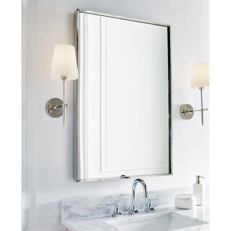 Elegant Outdoor Direct Wired Nickel Wallchiere, 14.5" Height