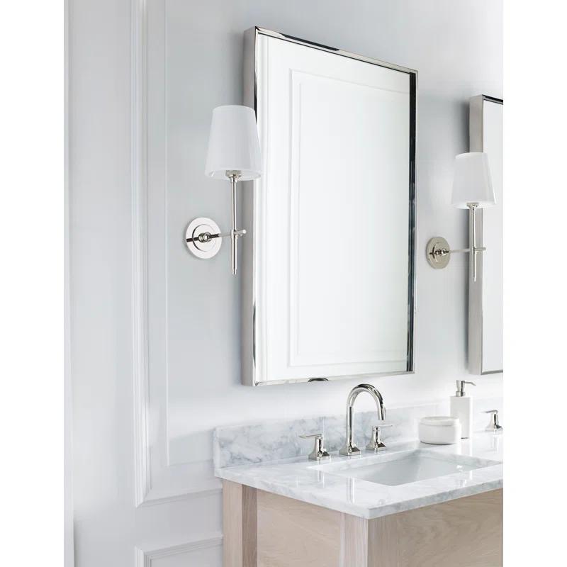 Elegant Outdoor Direct Wired Nickel Wallchiere, 14.5" Height