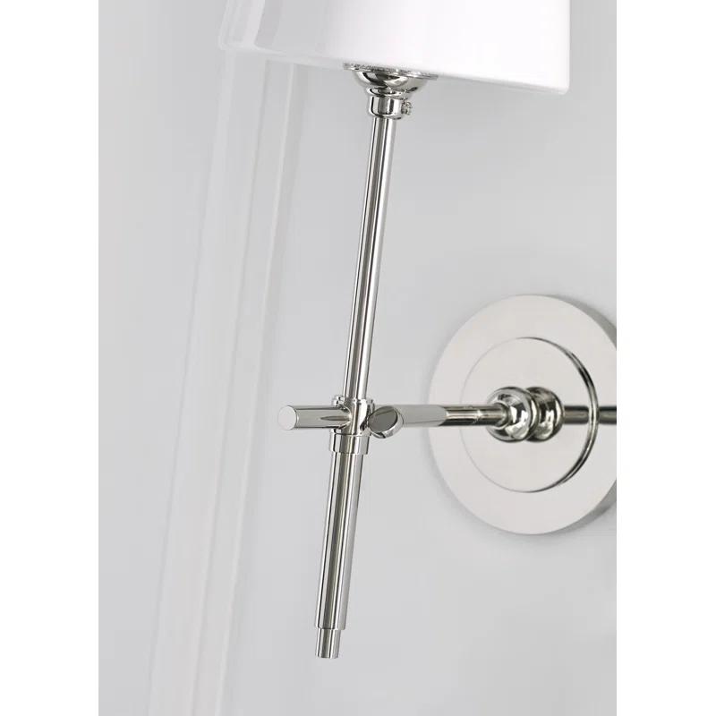 Elegant Outdoor Direct Wired Nickel Wallchiere, 14.5" Height