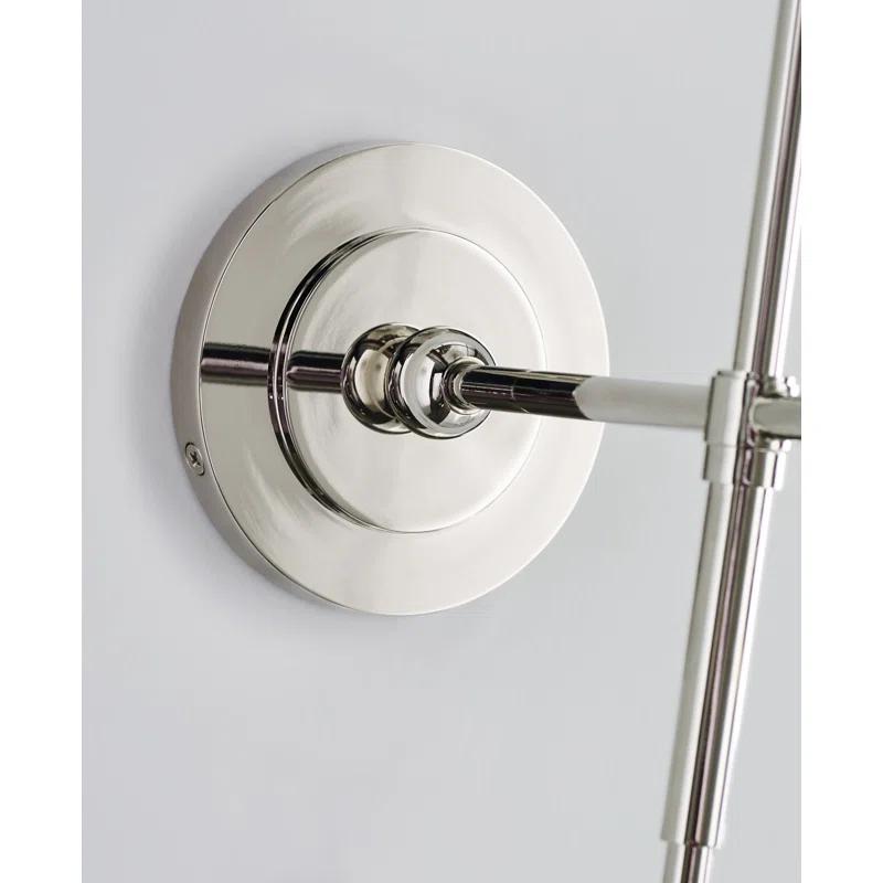 Elegant Outdoor Direct Wired Nickel Wallchiere, 14.5" Height