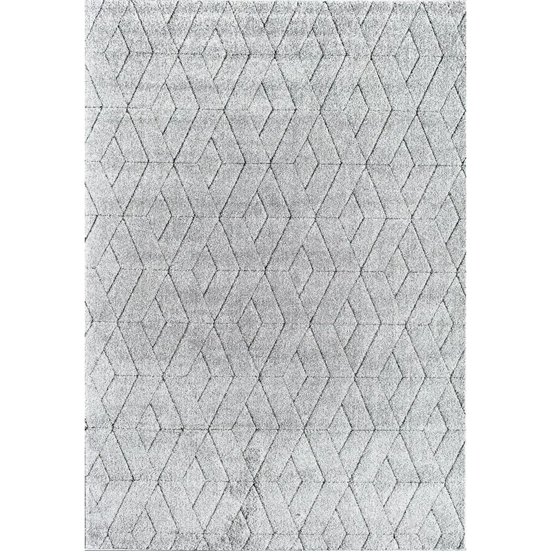 Cadence 5' x 7' Geometric Gray Synthetic Area Rug