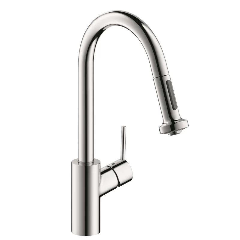Talis S Modern Steel Optik Pull-down Kitchen Faucet with Spray