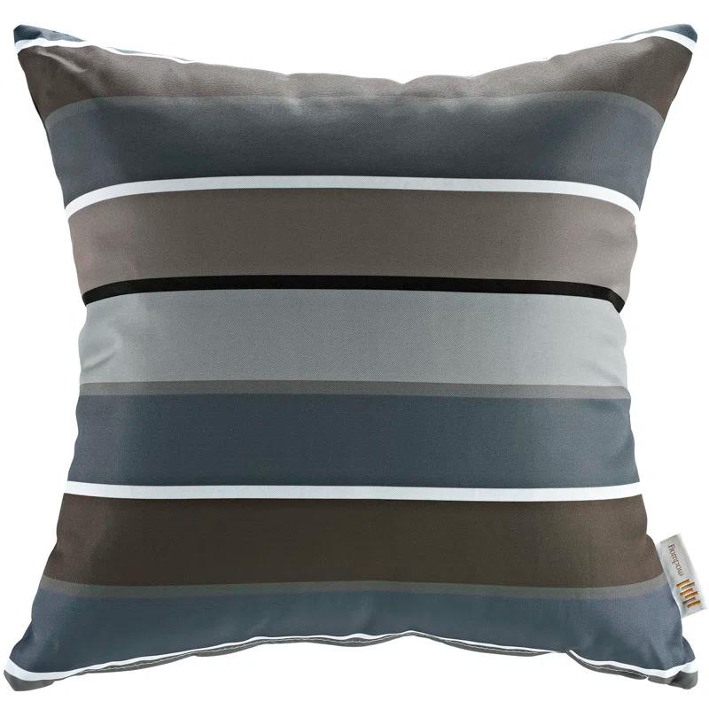 Modway Vibrant Stripe 17.5" Square Outdoor/Indoor Throw Pillow