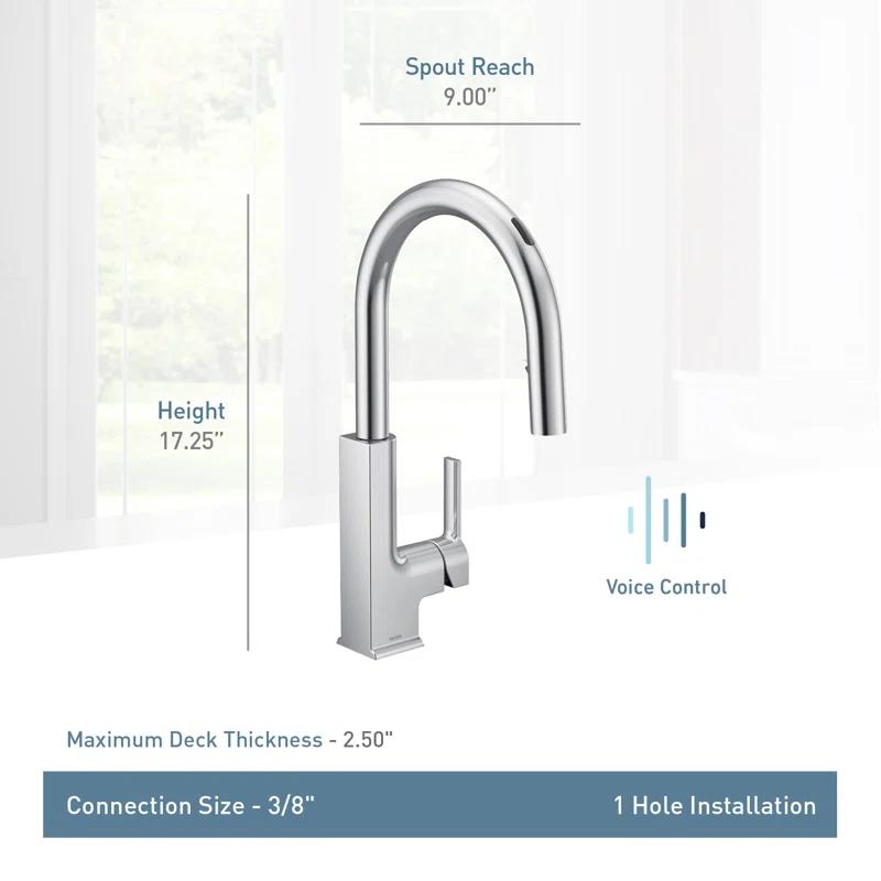 Spot Resist Stainless Modern Kitchen Faucet with Pull-out Spray