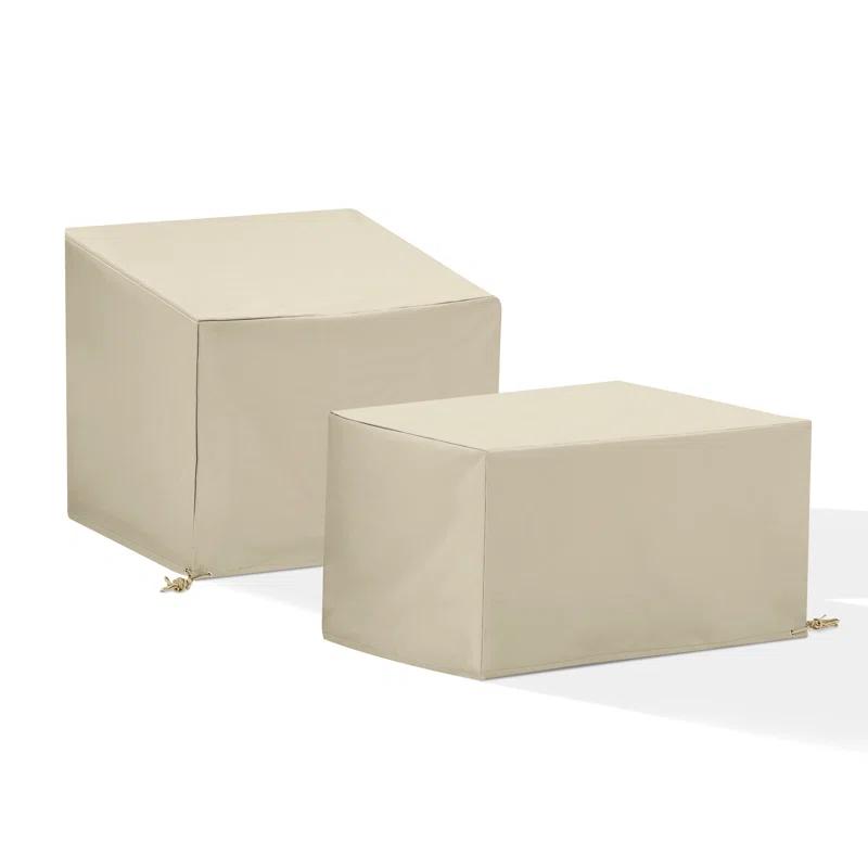 Tan Heavy Gauge Vinyl Outdoor Furniture Cover Set