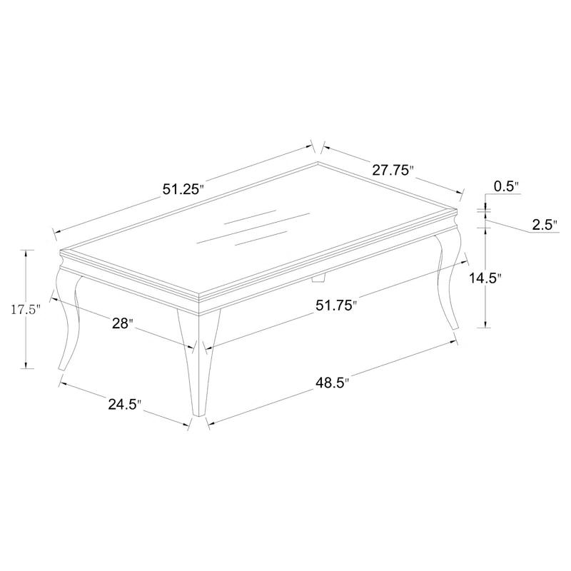 28'' Rectangular Lift-Top Coffee Table with Beveled Black Glass and Silver Metal Frame