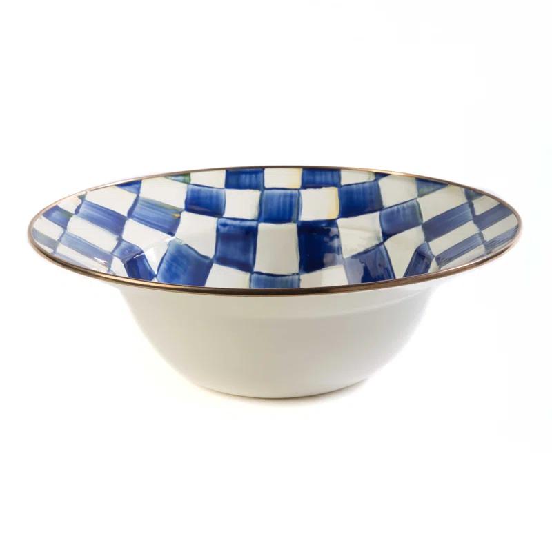 Royal Check Enamel 2.5 Pounds Stainless Steel Serving Bowl