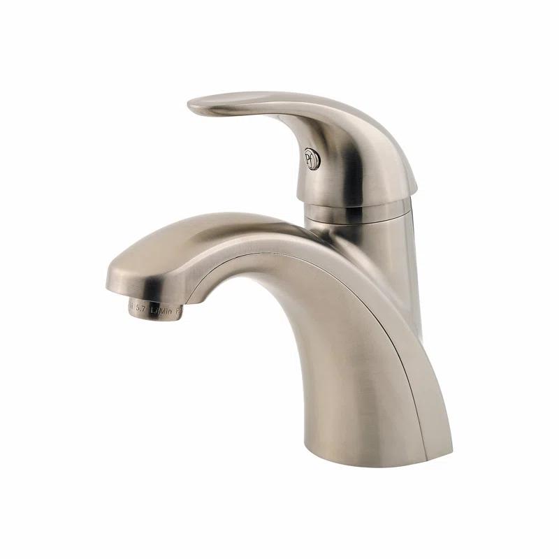 Parisa Traditional Brushed Nickel High Arc Bathroom Faucet