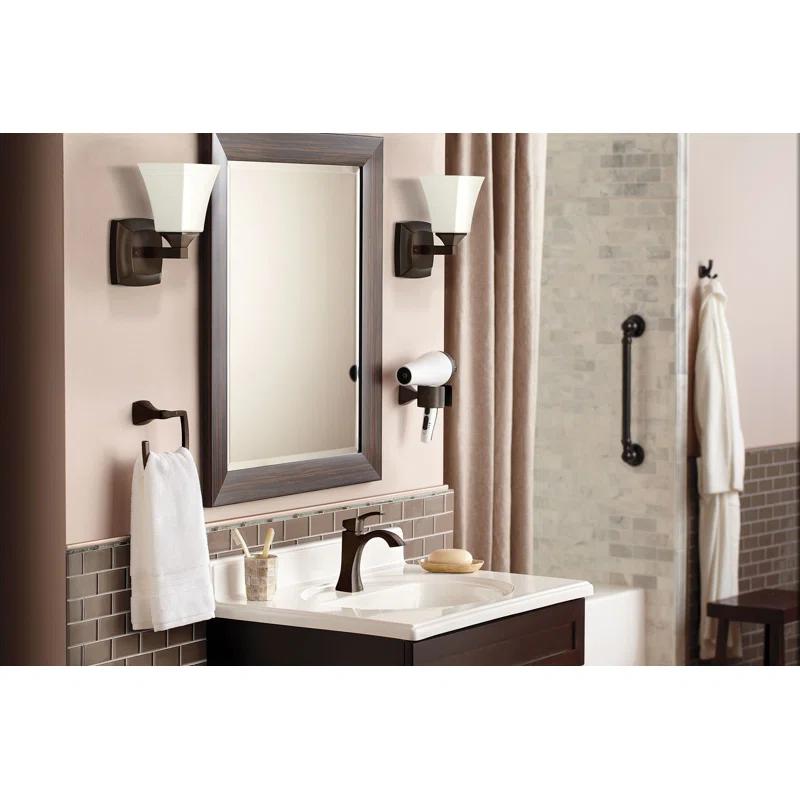 Transitional Oil Rubbed Bronze Single Hole Faucet with Drain