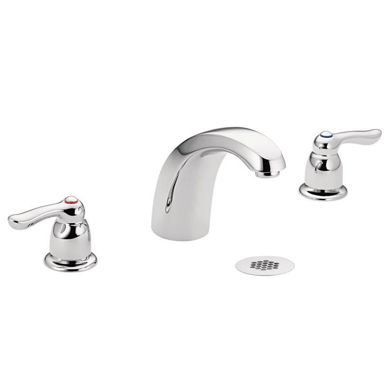 Eco-Friendly Chrome Widespread Bathroom Faucet with Diverter
