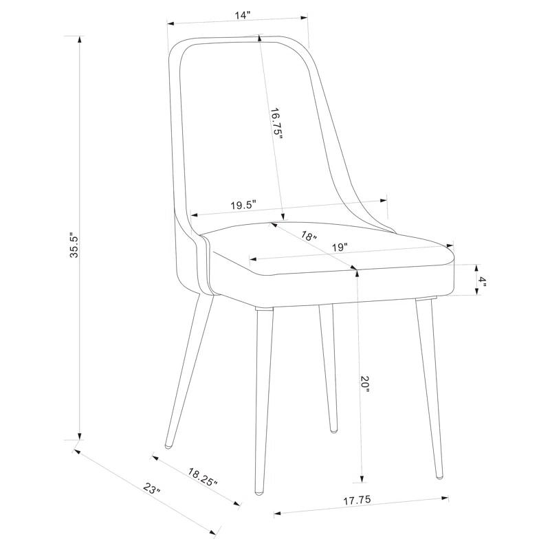 Alan Upholstered Dining Chairs Grey (Set Of 2)