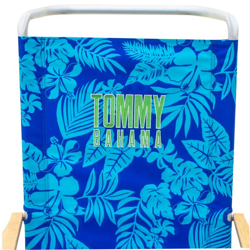Tommy Bahama 5-Position Lightweight Aluminum Beach Chair with Cup Holder, Blue