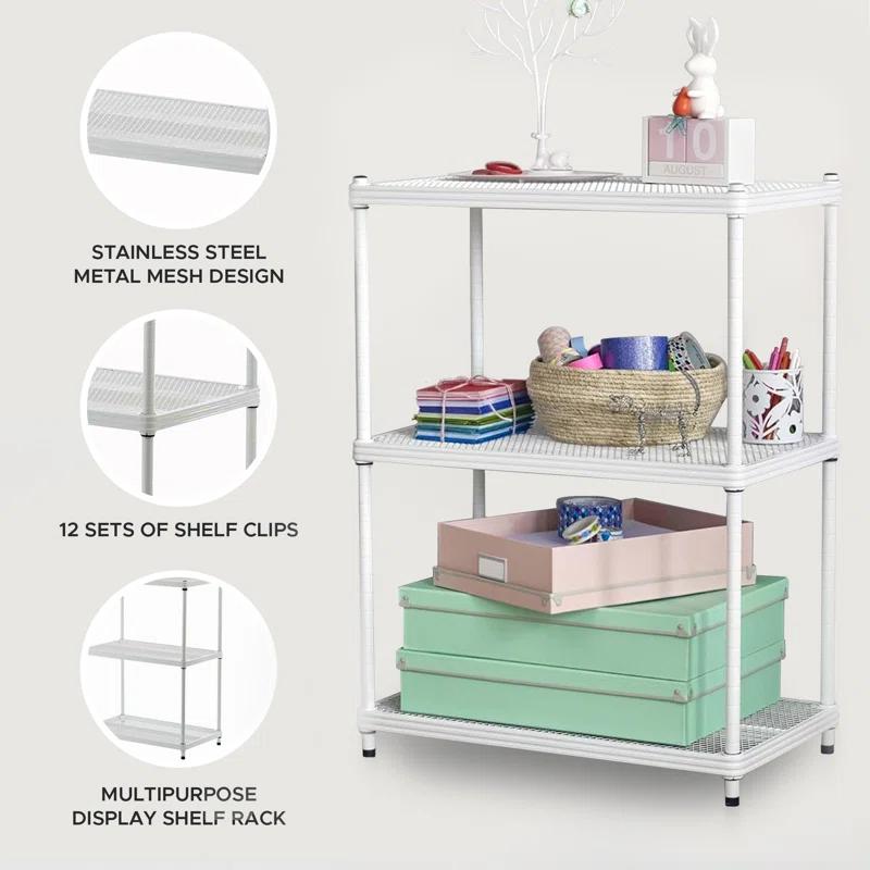 MeshWorks 23.6'' W Steel Height -Adjustable Shelving Unit