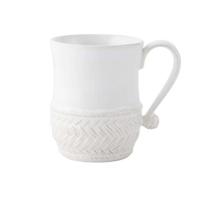 Whitewash Ceramic 16-Piece Braided Embellished Dinnerware Set