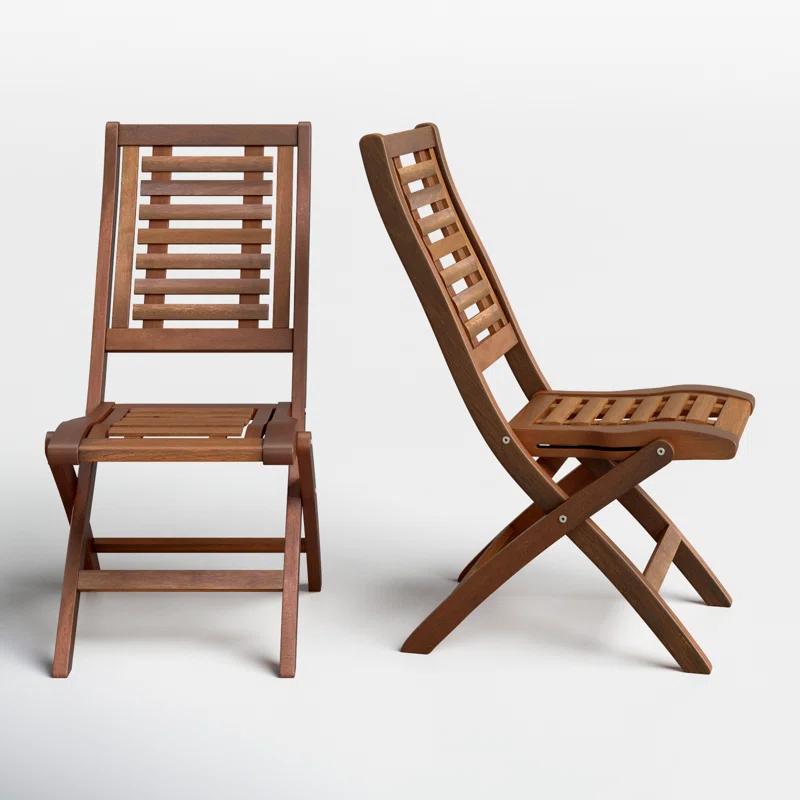 Fleur Wood Outdoor Folding Dining Side Chair