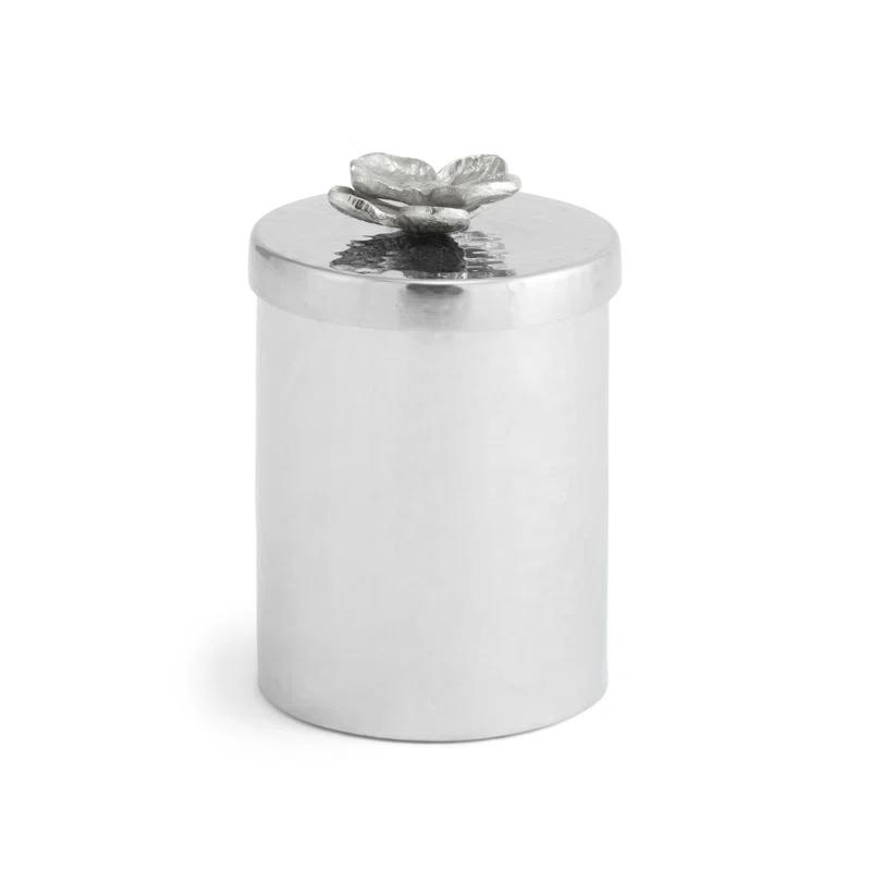 Elegant Silver Orchid Freestanding Bathroom Accessory Set