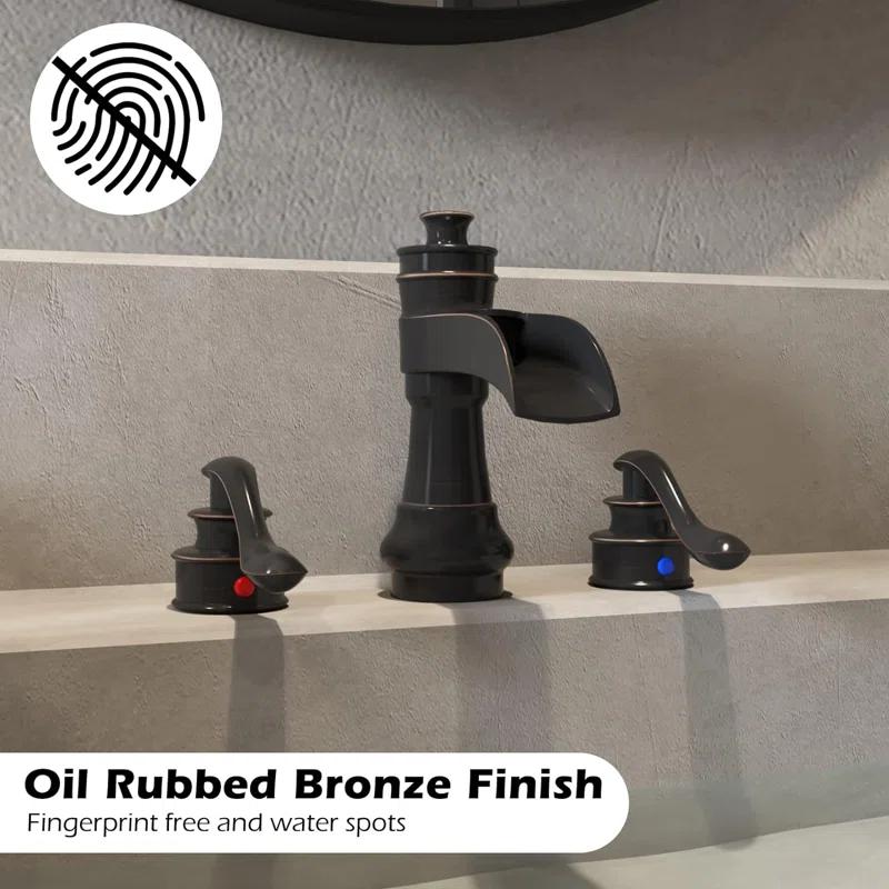 Widespread 2-handle Bathroom Faucet with Drain Assembly