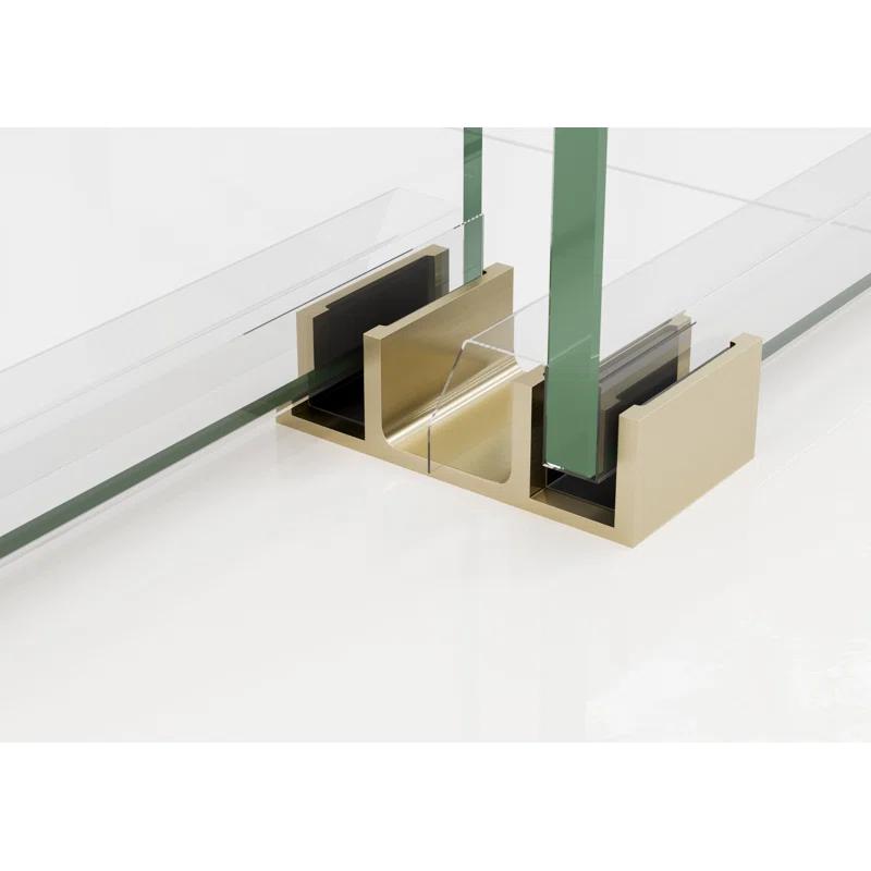 Polaris 60 in. x 60 in. Fully Frameless Sliding Bypass Bathtub Door