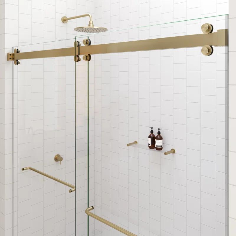 Polaris 60 in. x 60 in. Fully Frameless Sliding Bypass Bathtub Door