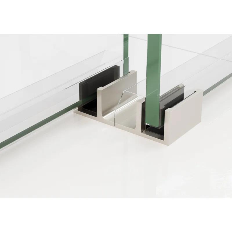 Polaris 60 in. x 60 in. Fully Frameless Sliding Bypass Bathtub Door