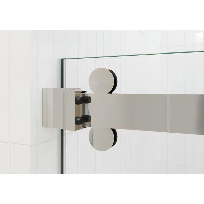 Polaris 60 in. x 60 in. Fully Frameless Sliding Bypass Bathtub Door