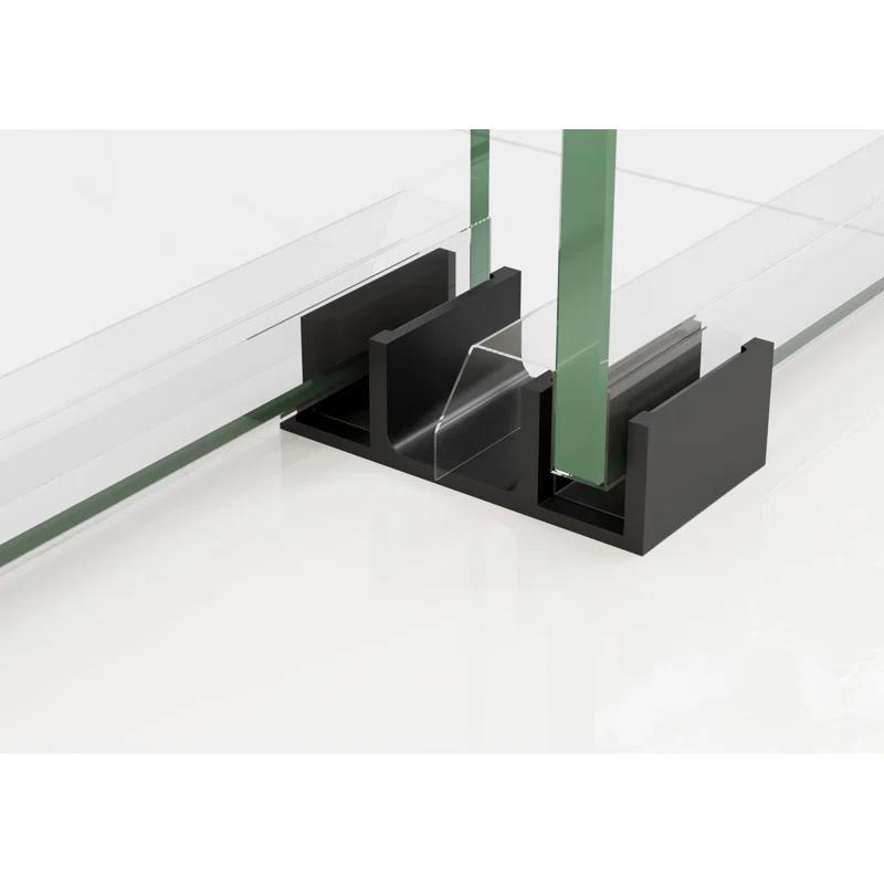 Polaris 60 in. x 60 in. Fully Frameless Sliding Bypass Bathtub Door