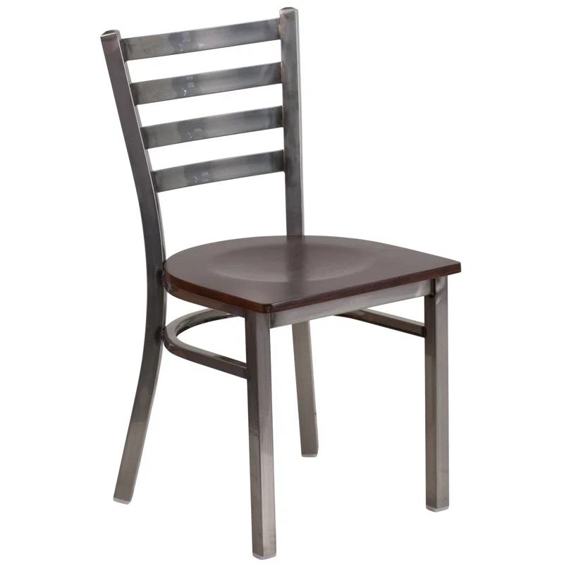 Flash Furniture Kendall Clear Coated Ladder Back Metal Restaurant Chair