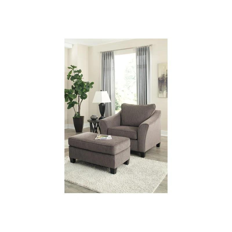 Modern Slate Gray Microfiber Oversized Armchair 47"