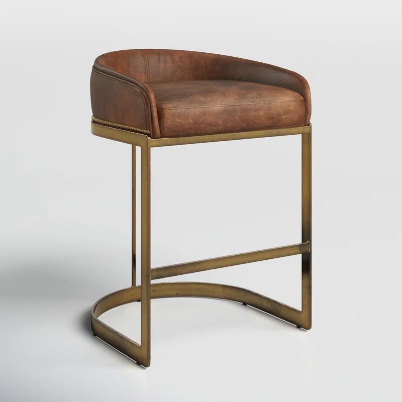Bradley Genuine Leather Bar & Counter Stool