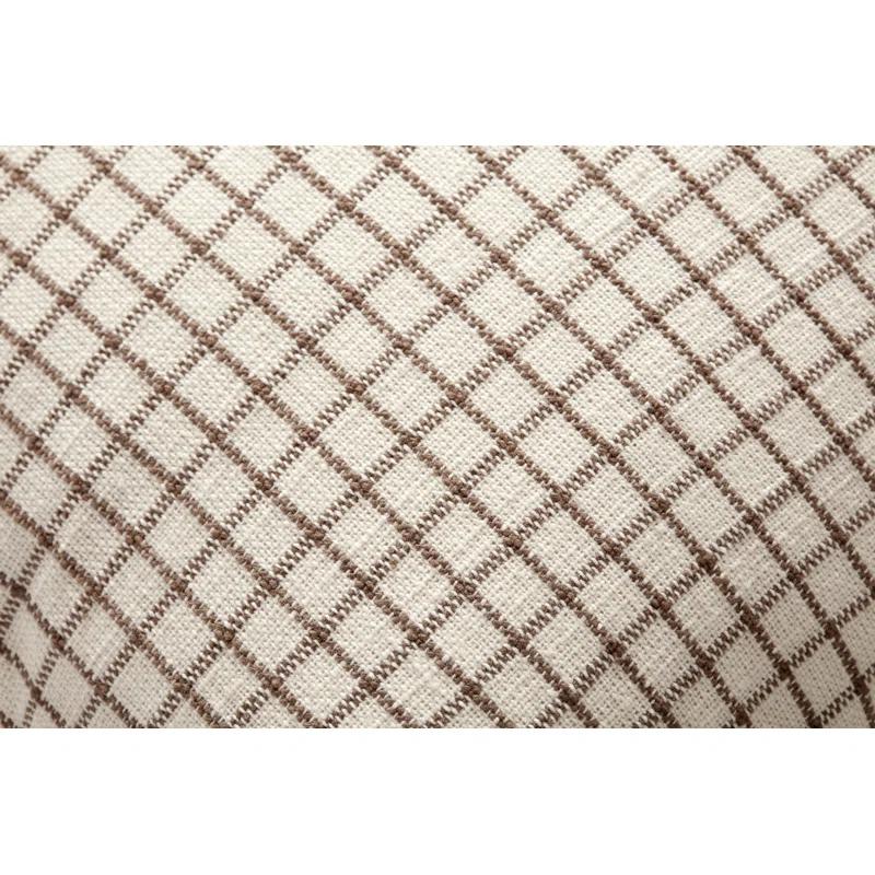 Ivory and Earth Rectangular Cotton Blend Throw Pillow