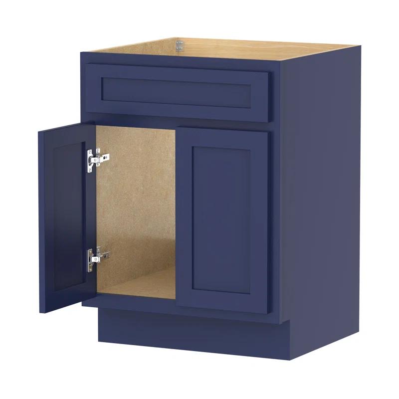 Elegant Blue Shaker-Style 24'' Bathroom Vanity Base Cabinet