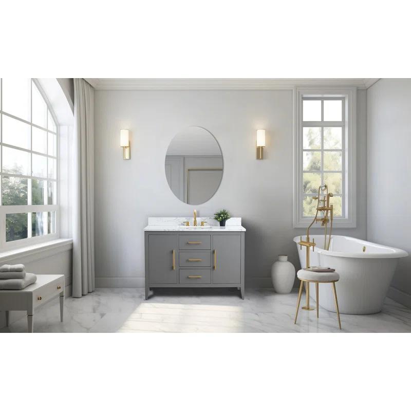 48'' Single Bathroom Vanity with Engineered Marble Top