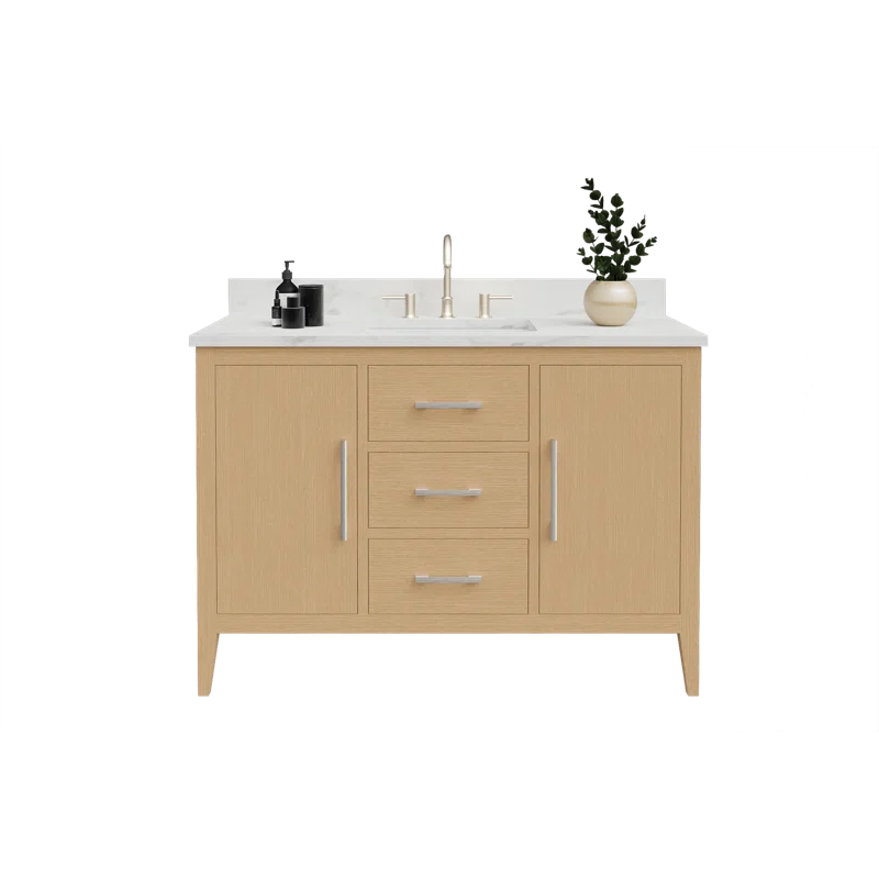 48'' Single Bathroom Vanity with Engineered Marble Top