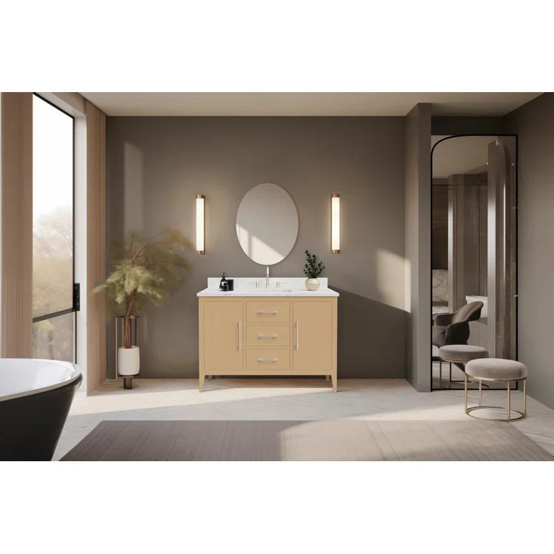 48'' Single Bathroom Vanity with Engineered Marble Top