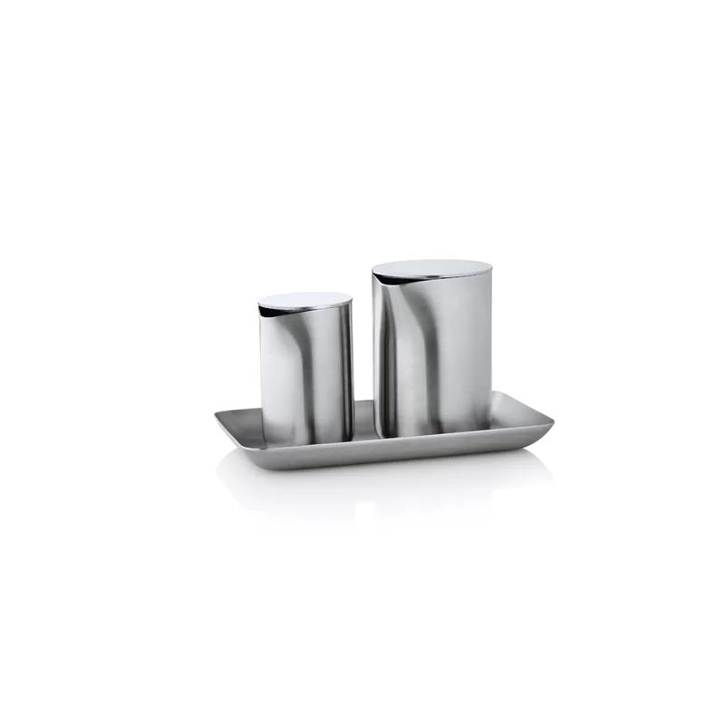 Elegant Matte Stainless Steel Rectangular Serving Tray, 6.69" x 4.33"