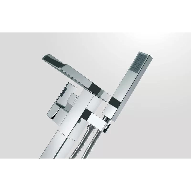 Infinity Chrome 1-Handle High-Arc Freestanding Tub Faucet with Hand Shower