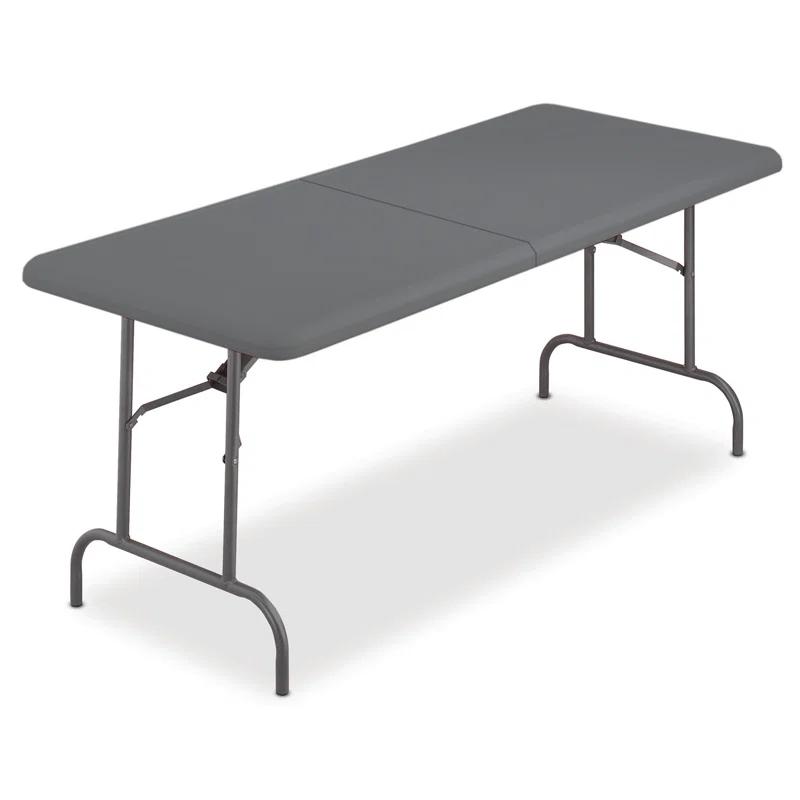 Charcoal Gray 72" Lightweight Bi-Fold Multipurpose Table