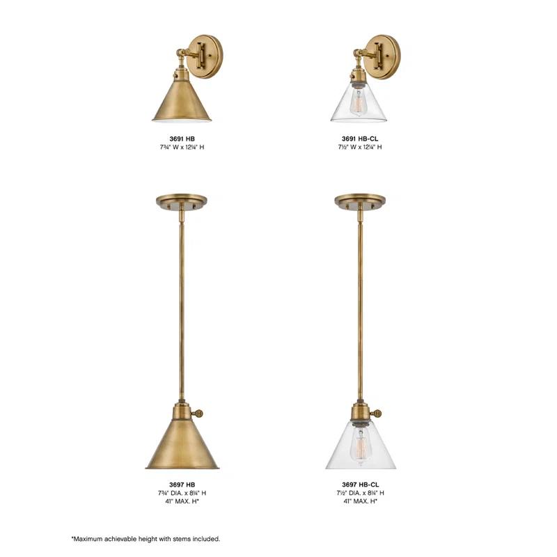 Heritage Brass Elegance LED Pendant Light 7.75" Dia