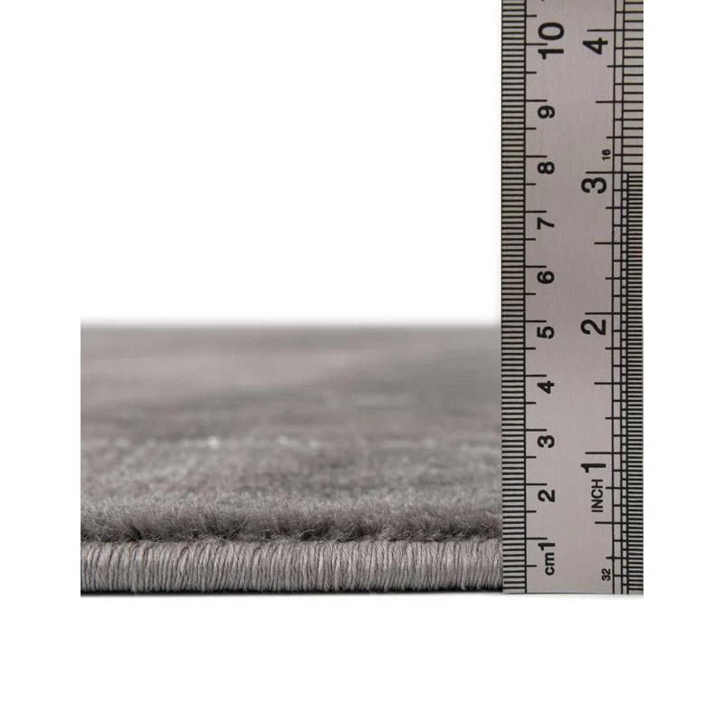 Glam Geometric Gray Silver Area Rug