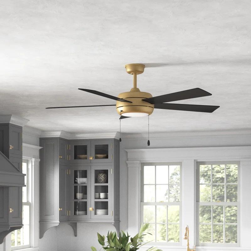 Marcin 52'' 5 Blade Ceiling Fan with LED Light Kit