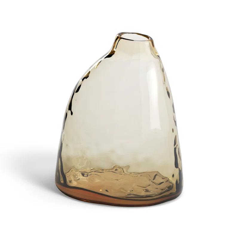 Juma 7.5'' Amber Bud Glass Table Vase