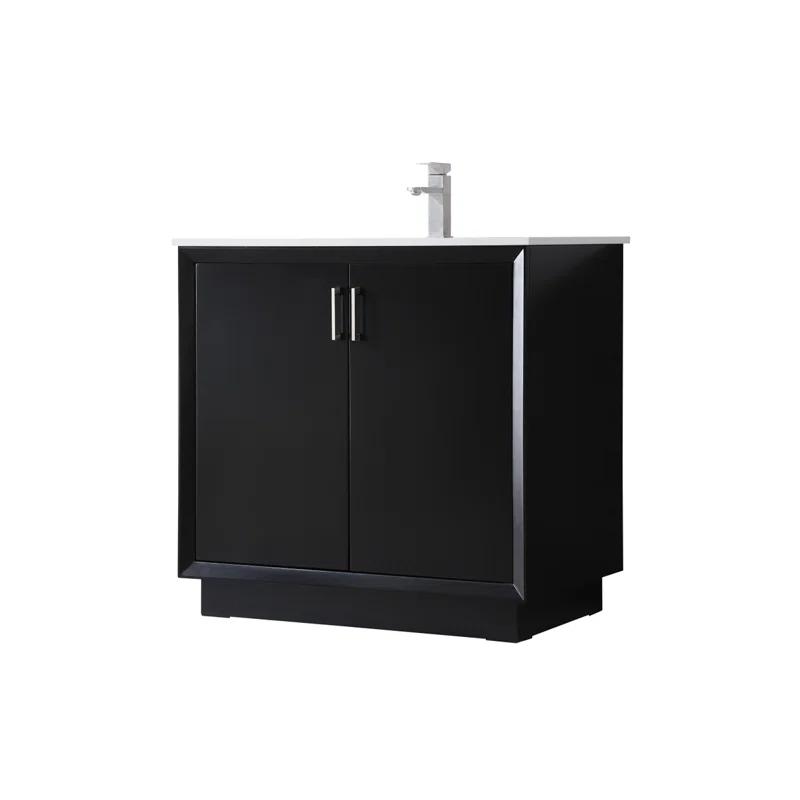 Hayes 36'' Single Bathroom Vanity with Engineered Marble Top