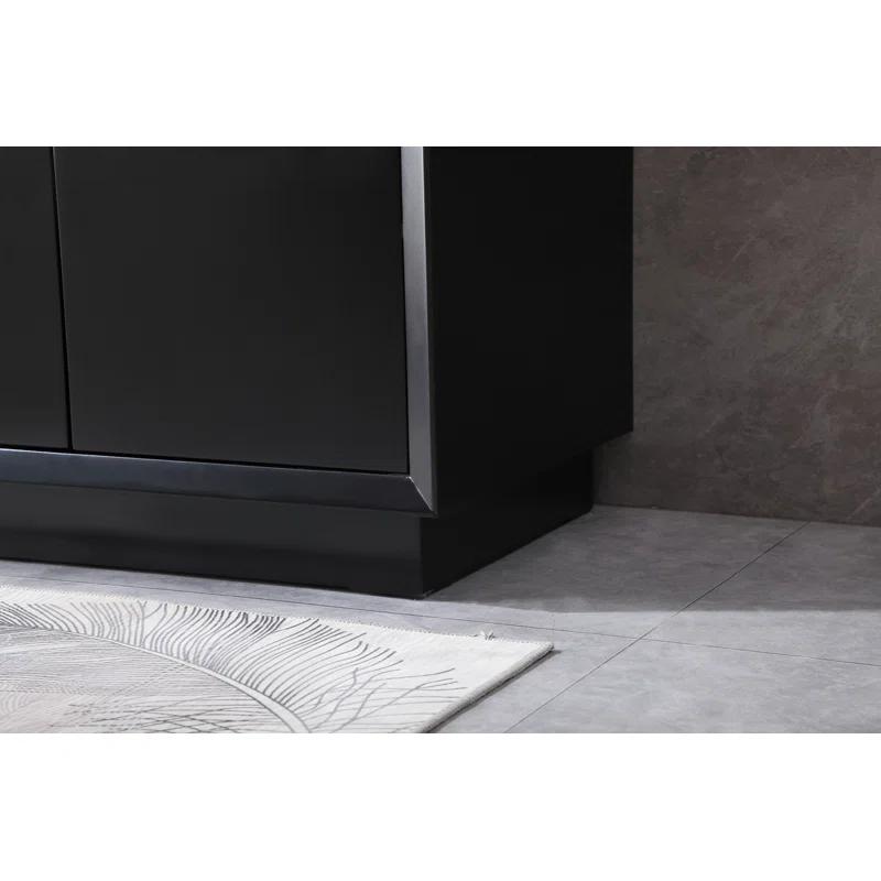 Hayes 36'' Single Bathroom Vanity with Engineered Marble Top