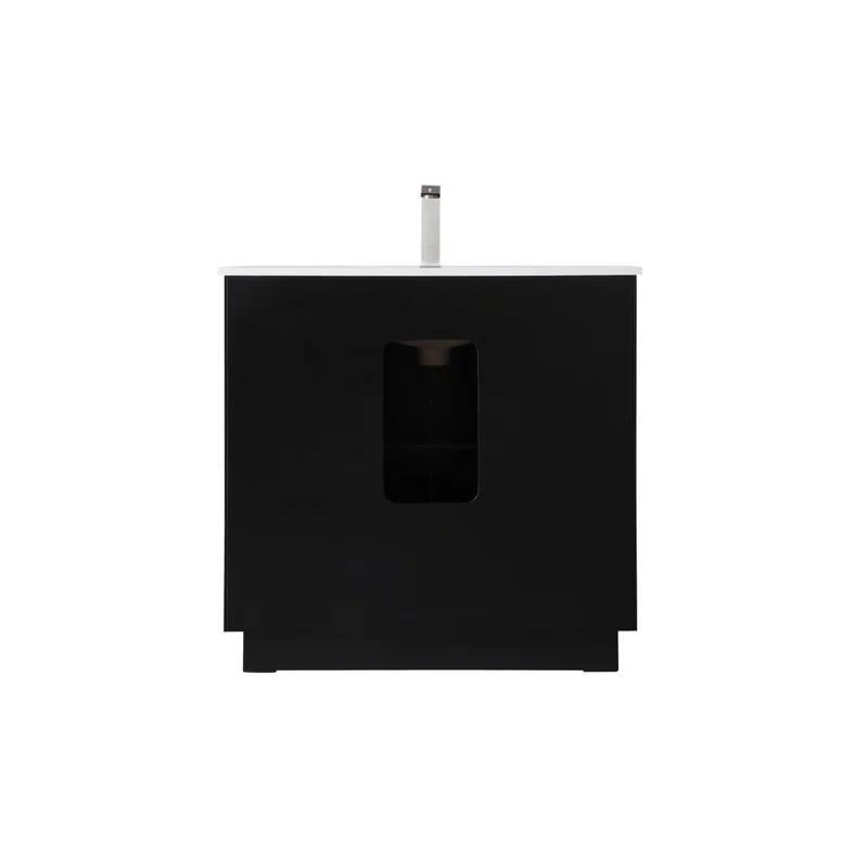 Hayes 36'' Single Bathroom Vanity with Engineered Marble Top