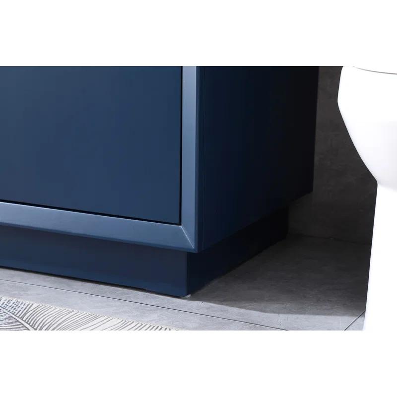 Hayes 36'' Single Bathroom Vanity with Engineered Marble Top